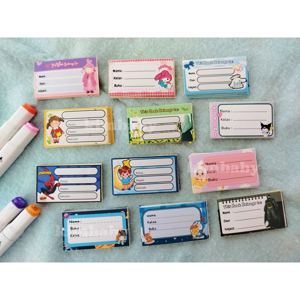 

Label buku Stiker label buku isi 20pcs