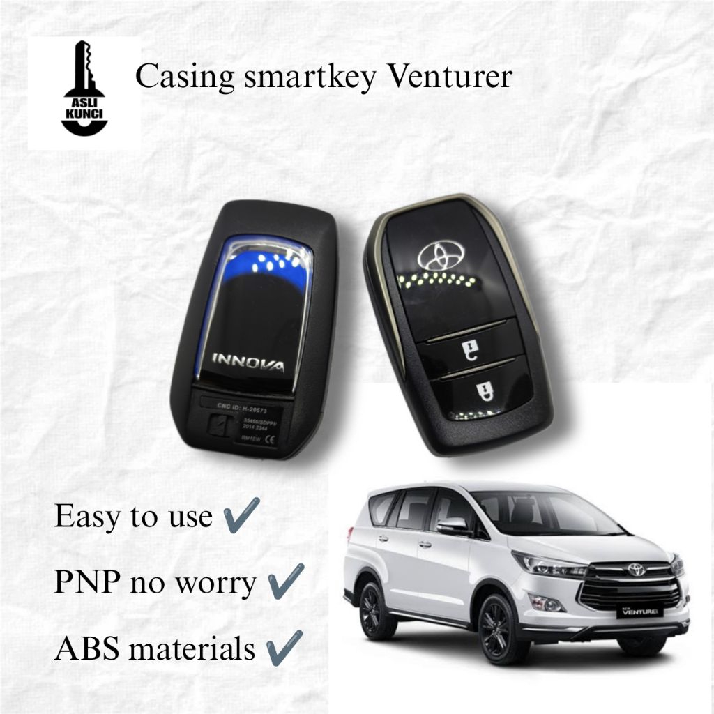Casing kunci smartkey mobil venturer. Casing keyless Innova venturer.