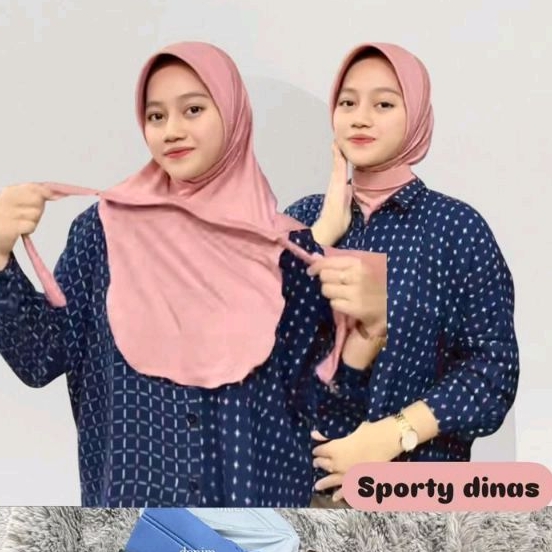 hijab dinas polwan / jilbab sport dinas / hijab sport / jilbab perawat / jilbab dinas / sport olahra