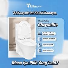 CLOSET / KLOSET DUDUK TRILLIUN WARE CHRYSOLITE + TOILET SHOWER KROM KLOSET DUDUK