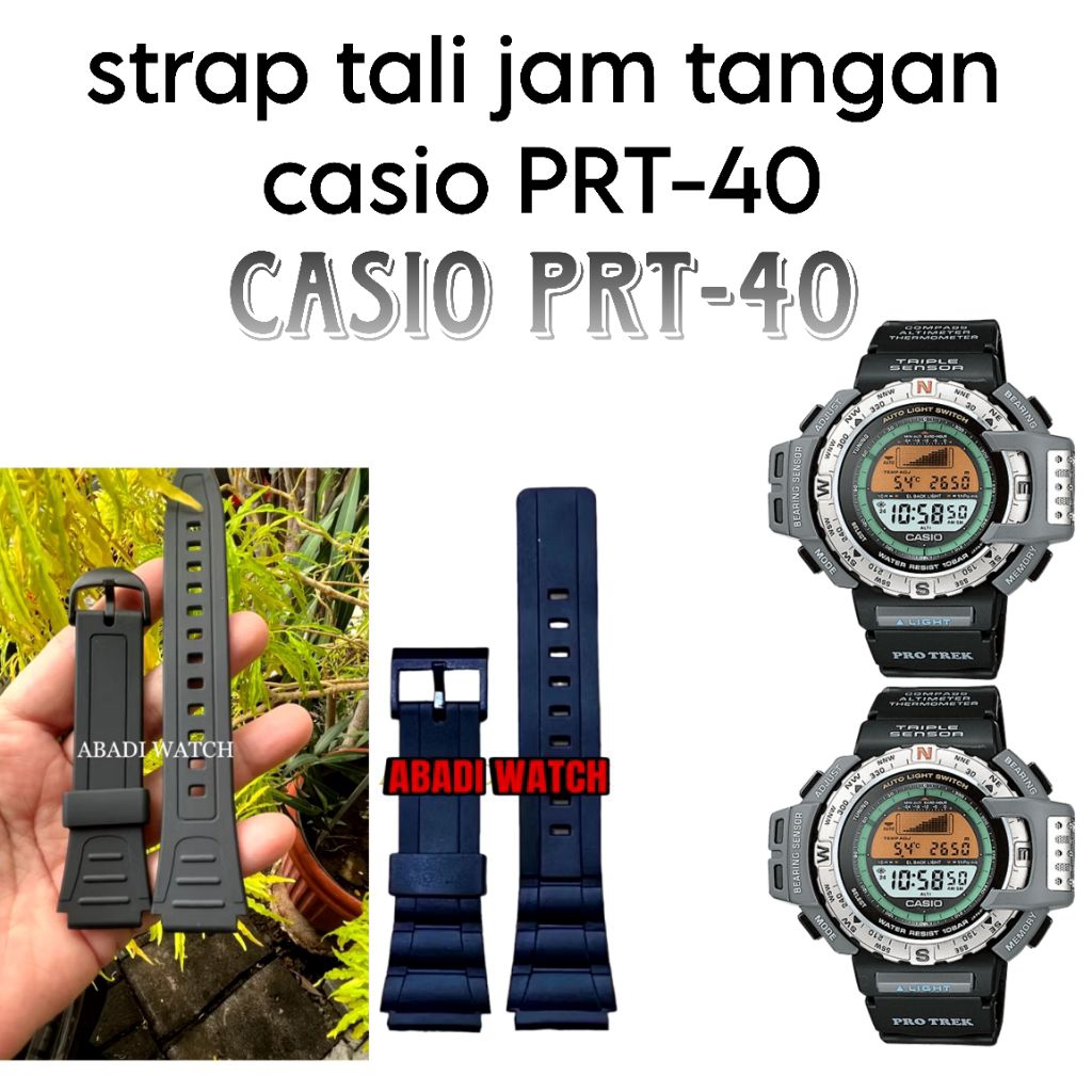 STRAP TALI JAM TANGAN BAHAN RUBBER CASIO PRT40 PRT 40 PRT-40 PROTREK 40