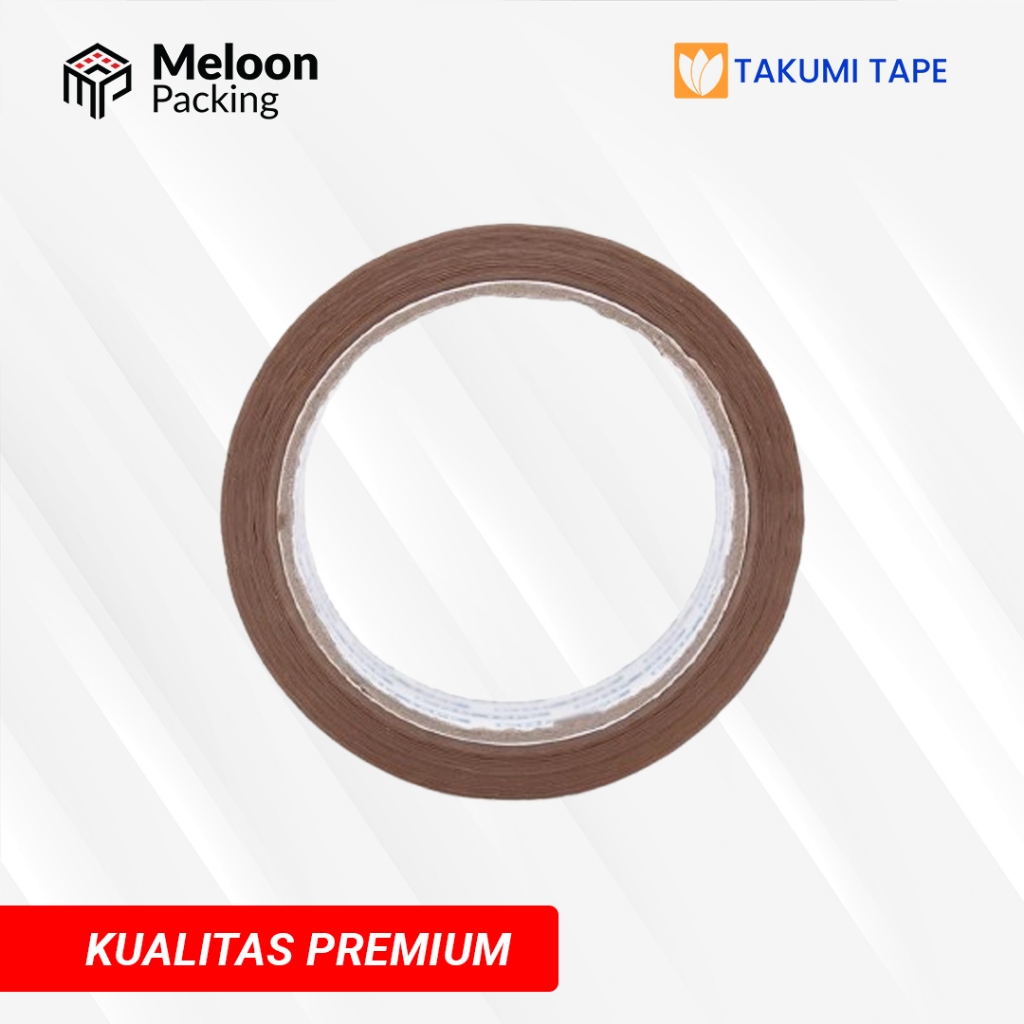 

Lakban 45 mm x 100 Yard - Bening Coklat - Takumi Tape