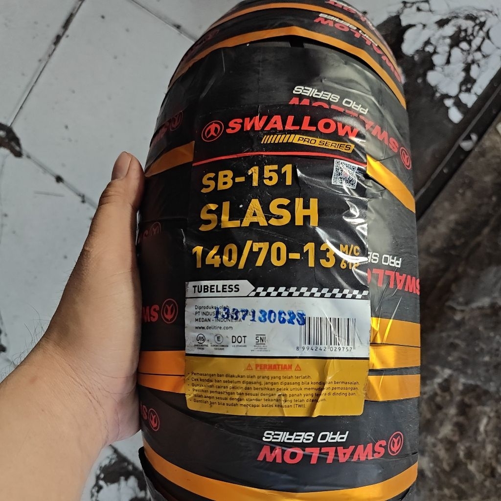 ban luar swallow tubeless 140/70-13 slash (soft compound) nmax
