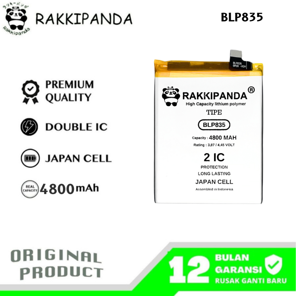RakkiPanda - BLP835 Reno 5 Lite / Reno 5F / A94 4G / F19 Pro Batre Batrai Baterai