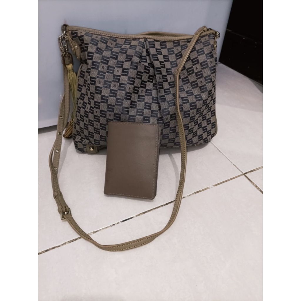 Tas sisley dan dompet kulit asli