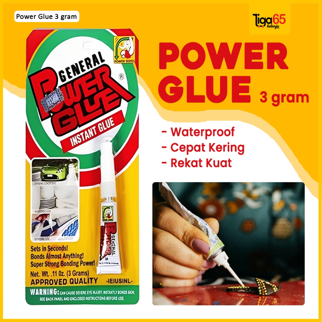 

Lem Power Glue (PCS) / General Power Glue / Lem Serbaguna / Super Glue 3Gram