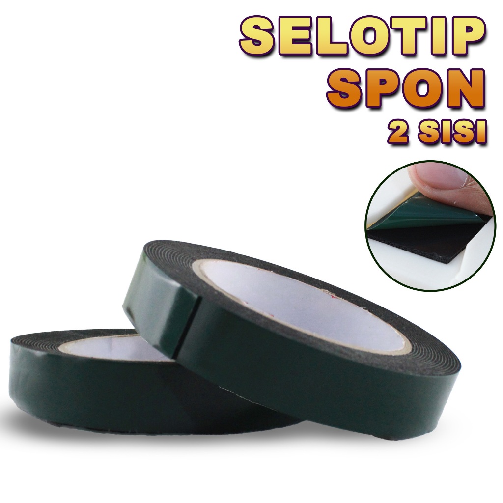 

Double Tape Spon Busa 2 Sisi Isolasi Bolak Balik Double Tape Foam Perekat Serbaguna Terbaru LD-23