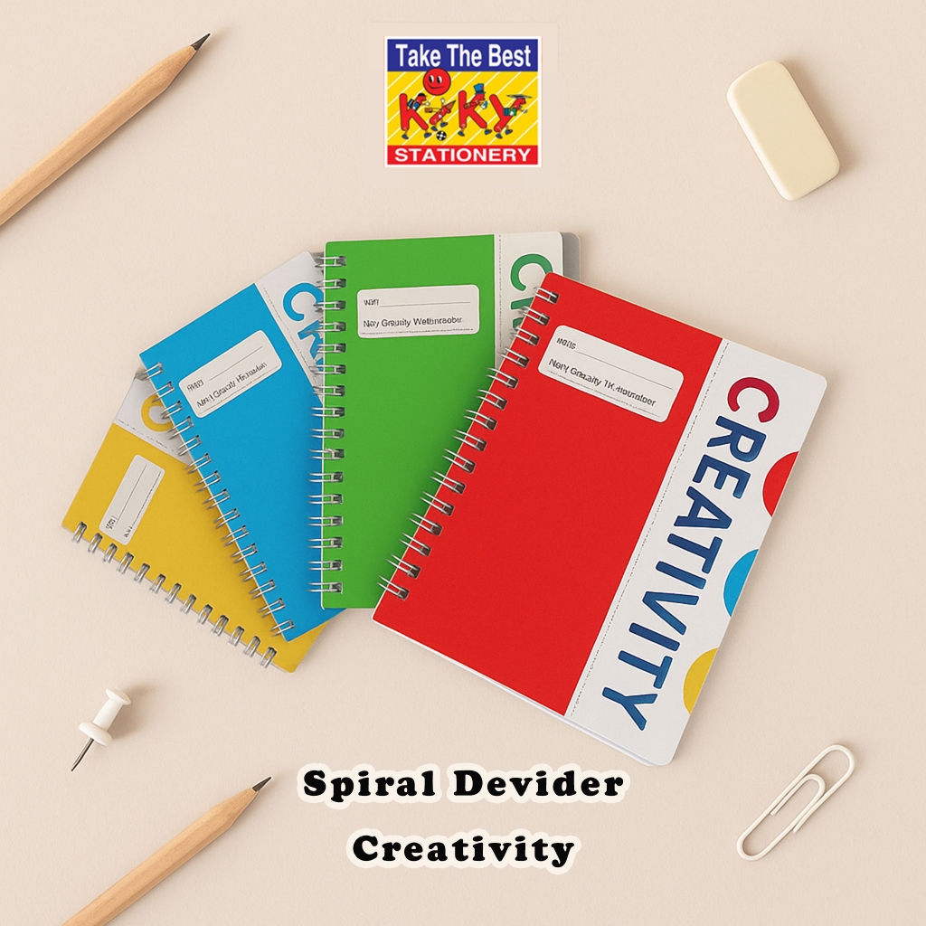 

KIKY Buku Spiral / Notebook Spiral dengan Devider Uk. B5 / Spiral Devider - 1 Buku
