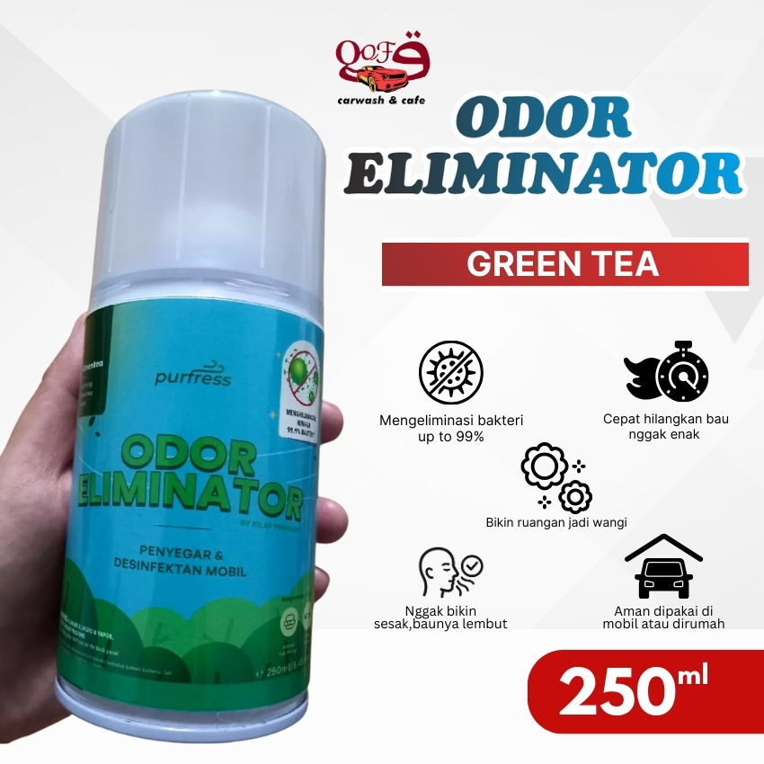 Odor Eliminator Parfum Mobil Penghilang Bau Rokok Anti Virus Aroma Green Tea Purfress