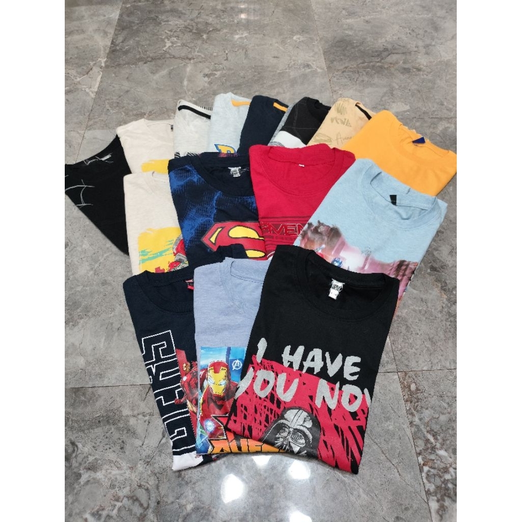 kaos marvel ori cutting label isi 3 pcs motif random bisa pilih size ya mom