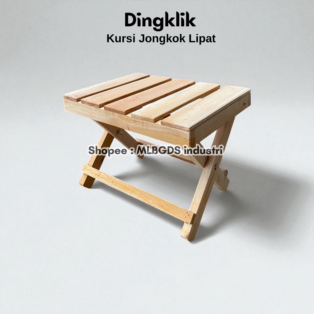DINGKLIK Kursi Jongkok Bangku Lipat Outdoor