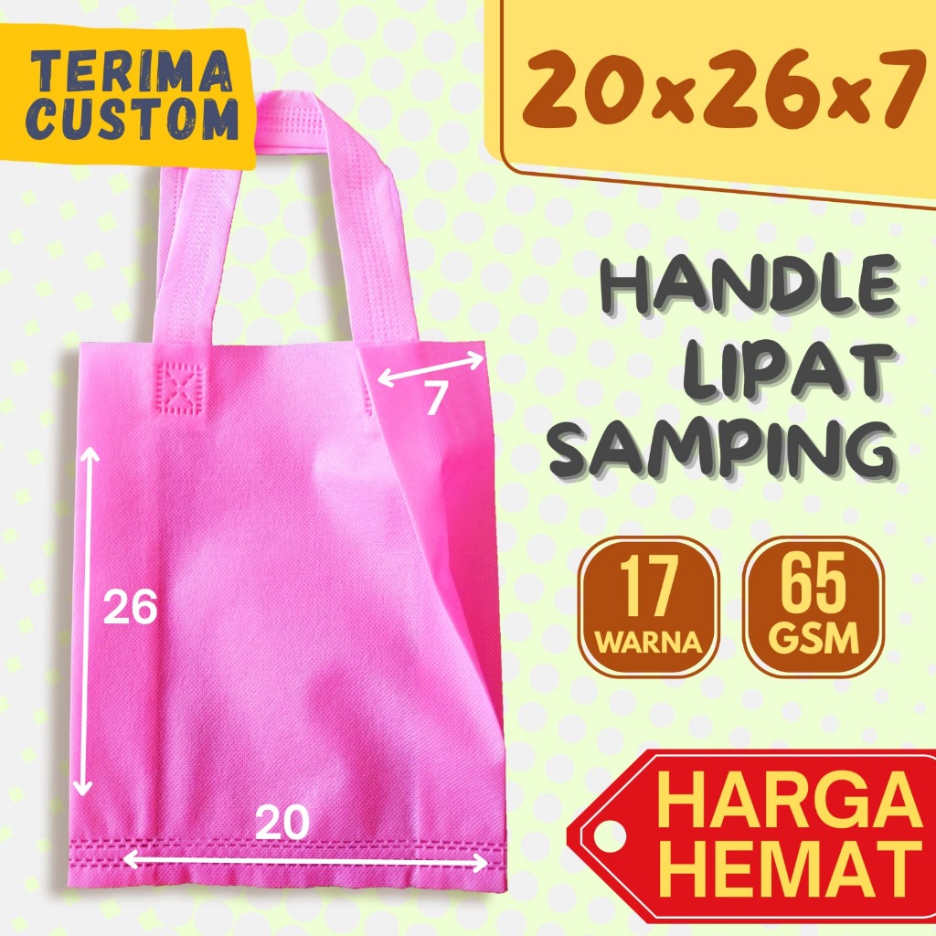 

Tas Kain Spunbond Handle 20x26x7cm Bahan Tebal Polos | HLS | Goodie Bag | Tote Bag | Souvenir | Hampers | Sembako | per PCS