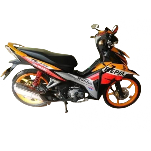 Stiker Striping Full Body Blade 125 FI Repsol – Hitam Orange Racing