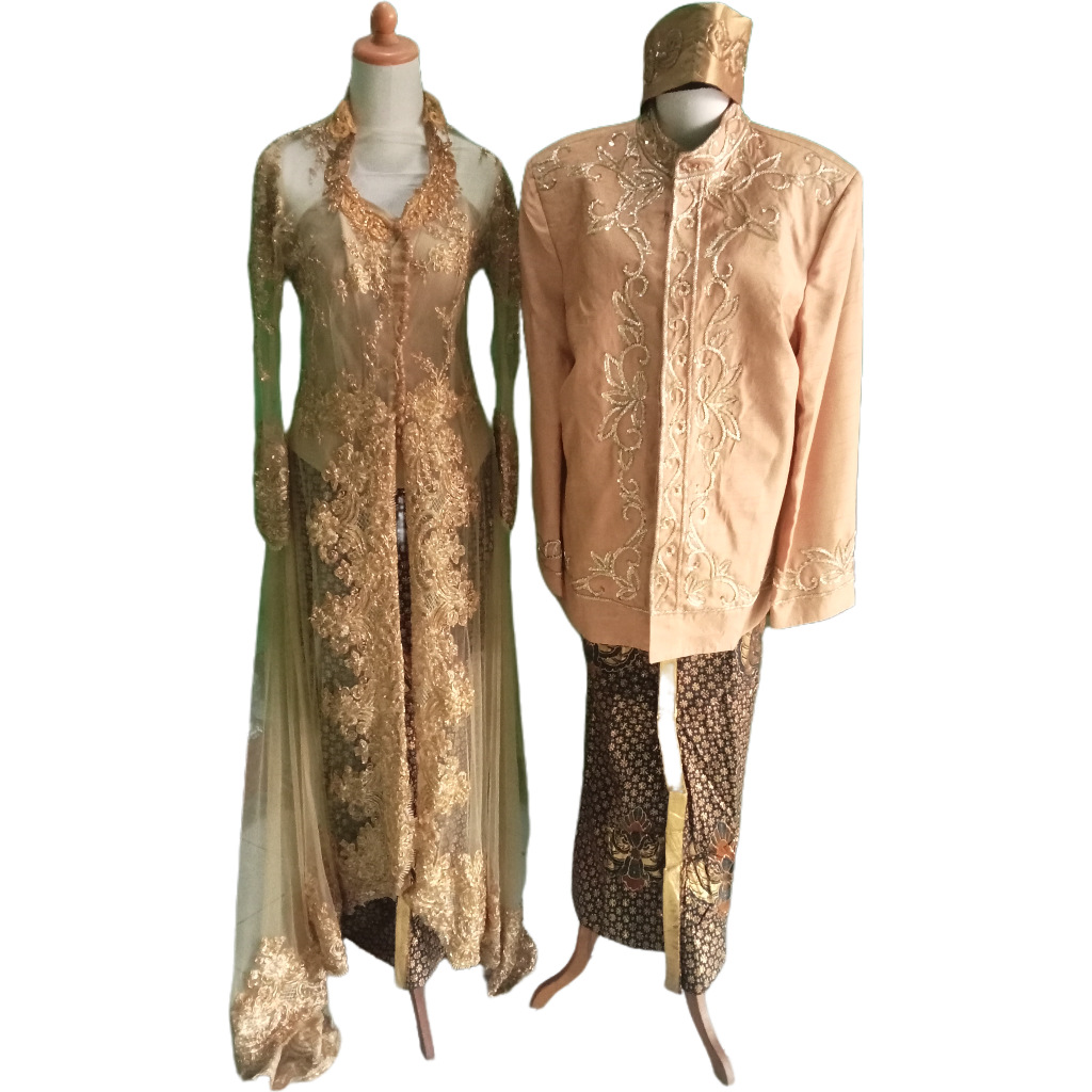 Couple Set Sepasang Baju Pengantin Kebaya Beskap Preloved