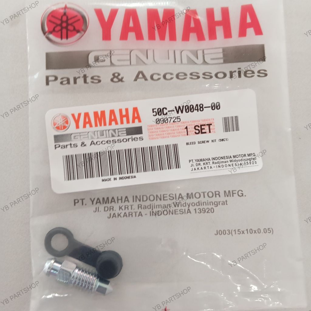 BLEED SCREW KIT (50C1) / BAUT NEPEL SETELAN BUANGAN ANGIN KALIPER REM BELAKANG - JUPITER MX 135 NEW 