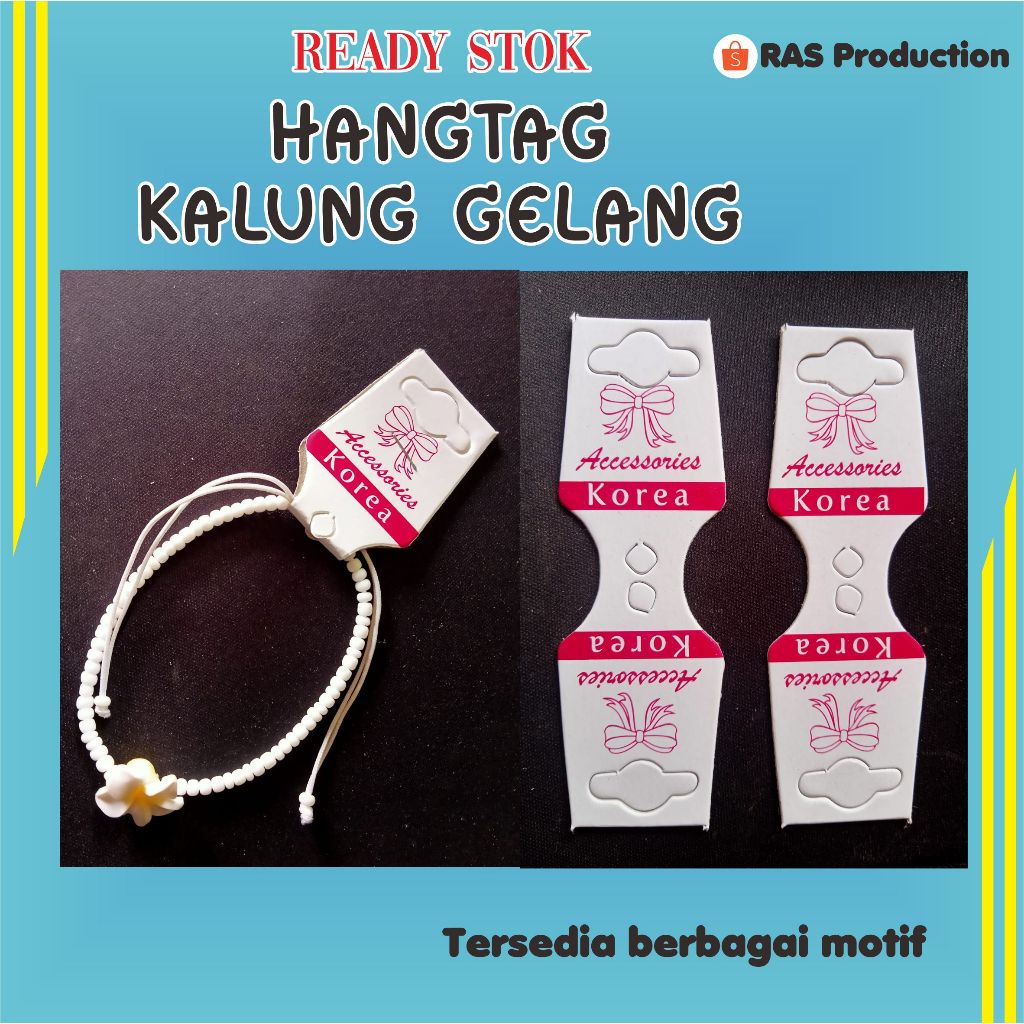 

Ready Stok - Hangtag/Label Kalung Murah Berkualitas Isi 100 pcs (1 warna)