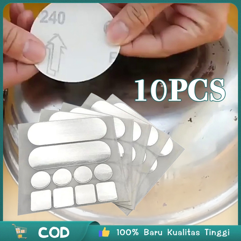 Isi10pcs/1 Lembar 0penambal Panci Tambal Panci Bocor Tahan Panas Tembel Panci Lem Panci Bocor Tahan 