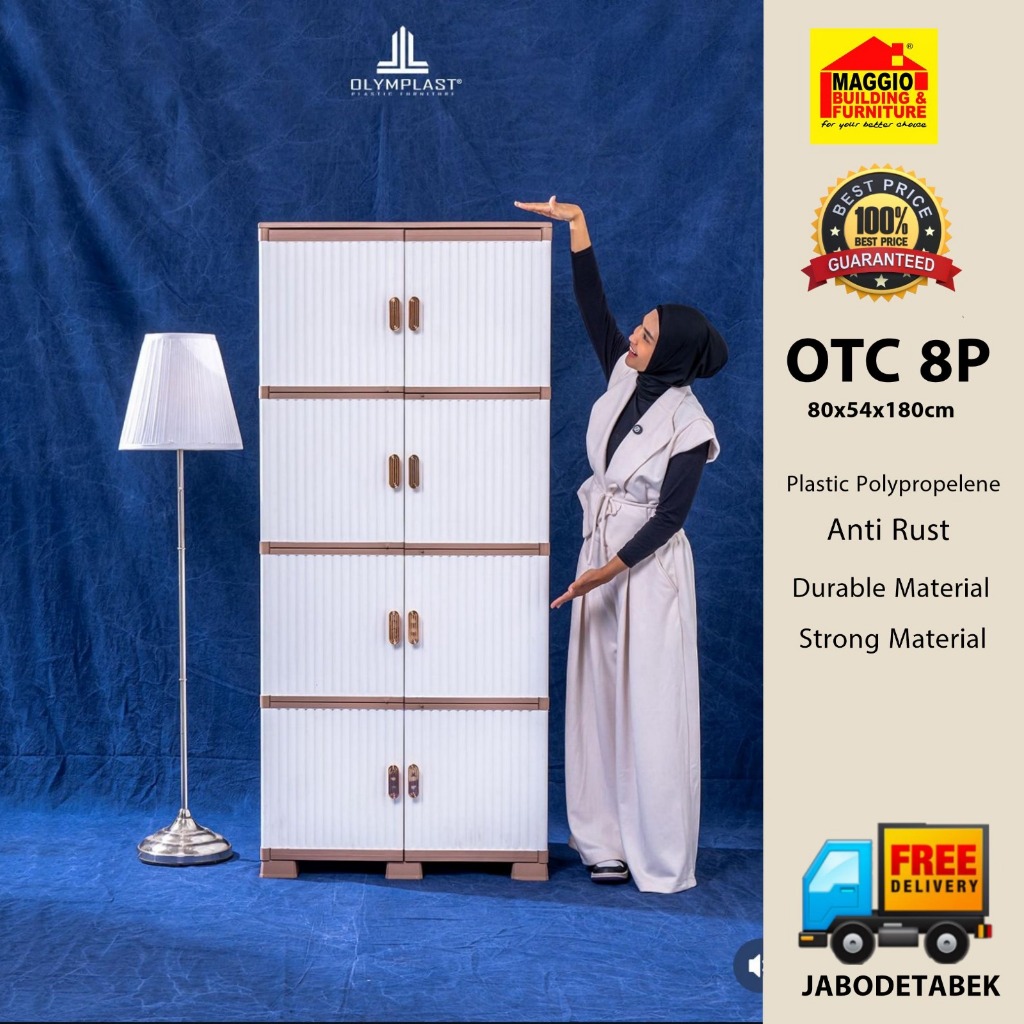 LEMARI SUSUN PLASTIK - LEMARI PAKAIAN PLASTIK - LEMARI PLASTIK - OTC 8P LUXURY - OLYMPLAST