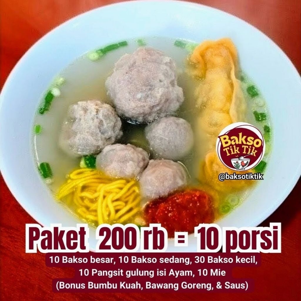 

PAKET BAKSO FROZEN 200RIBU (10 PORSI) FREE BUMBU & SAUS