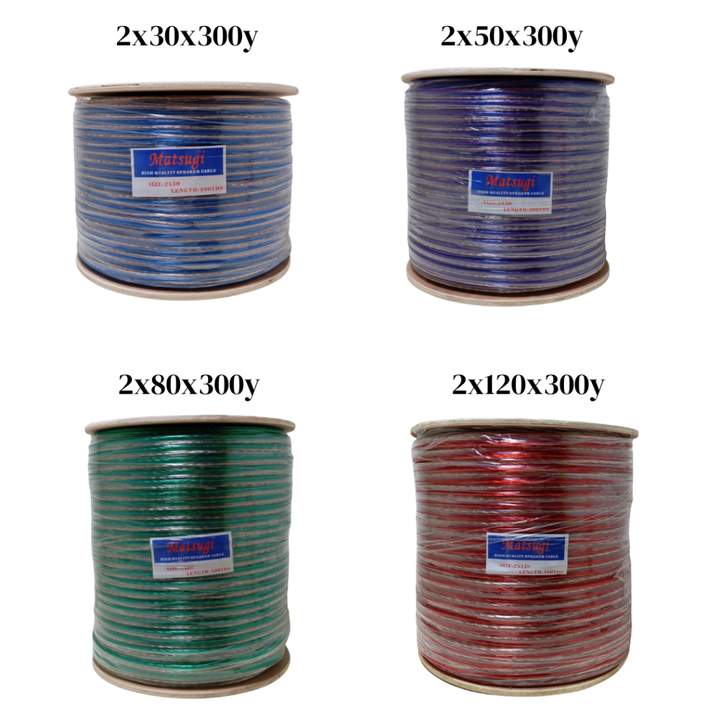 KABEL AUDIO TRANSPARAN MATSUGI 2x30 | 2x50 | 2x80 | 2x120 300 YARD