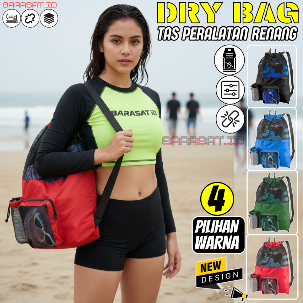 Tas Pantai Ransel Pelampung Tas Renang Kantong Tas Jaring Peralatan Watersport Equipment Olahraga Ai