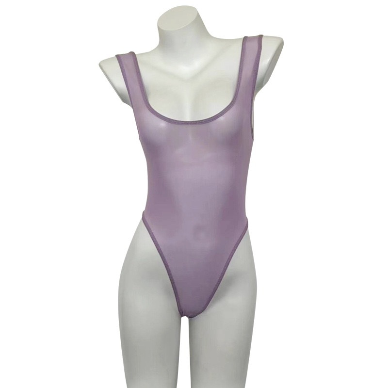 Transparan Bodysuit Open crotch Babydoll
