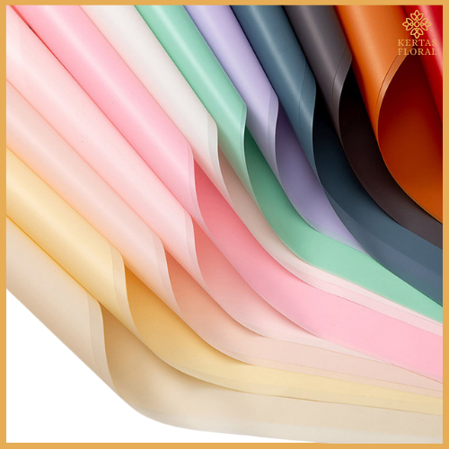

Flower Wrapping Paper Varian Polos Full Color Kertas Buket Bunga Cellophane Florist KB01