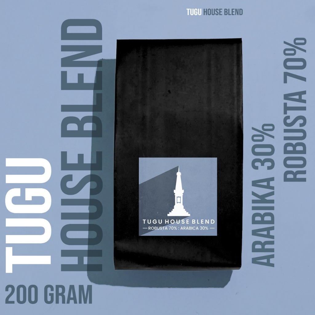 

Tugu Blend – Kopi Arabika & Robusta Premium 200gr | 30% Arabika 70% Robusta | Fresh Roast, Strong & Manis, Ikonik Jogja
