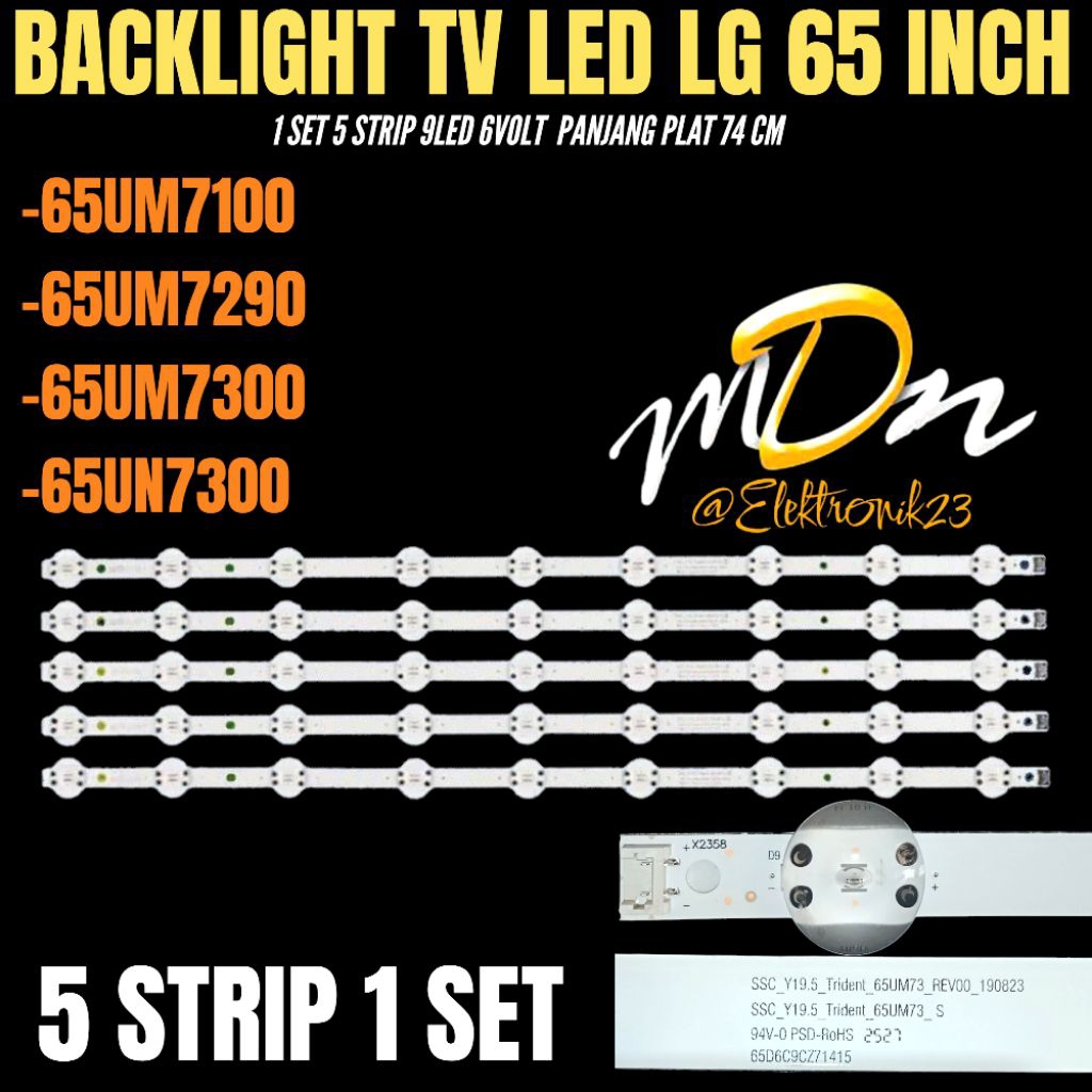 BACKLIGHT TV LED LG 65 INCH 65UM7100- 65UM7290- 65UM7300-65UN7300 BACKLIGHT TV LED LG 65 INCH