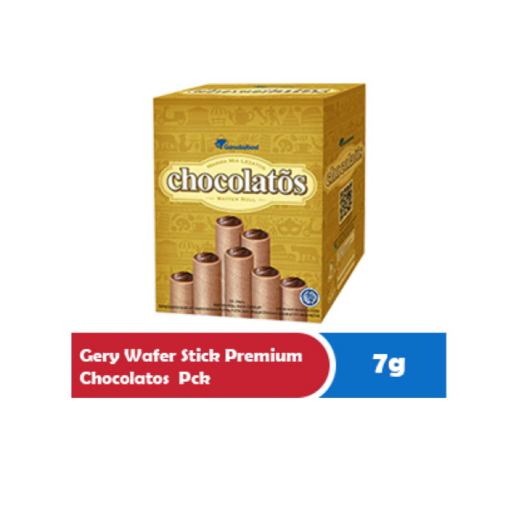 

Chocolatos Wafer Stick Premium 7g – Box Isi 24 pcs Camilan Cokelat Renyah Lezat