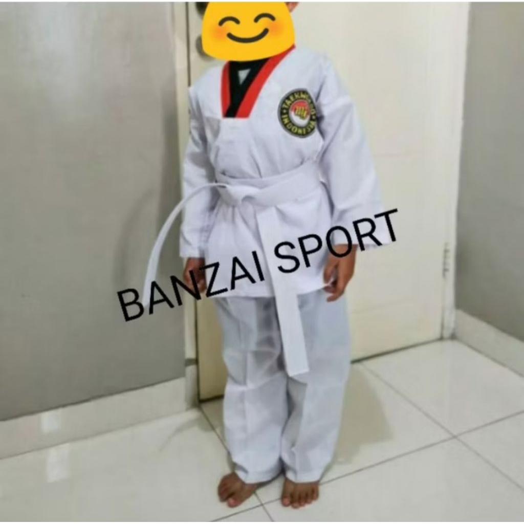 PL baju taekwondo size 3 usia 3 - 5 tahun