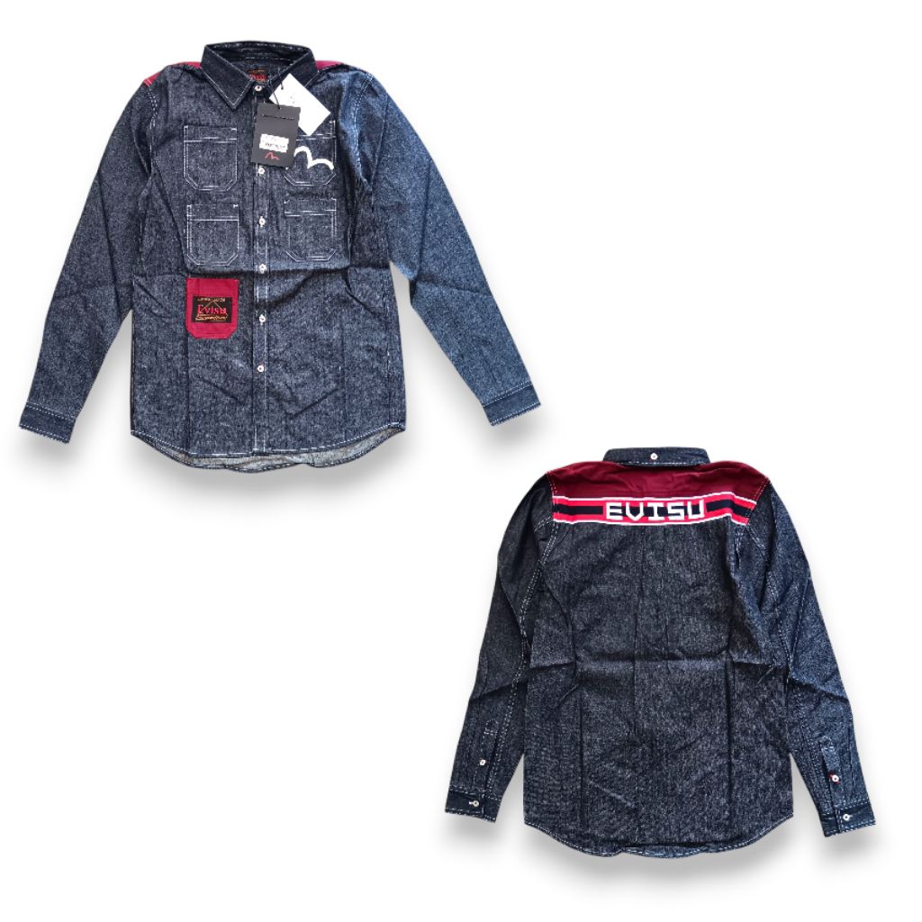 evisu multi pocket chamtary shirt