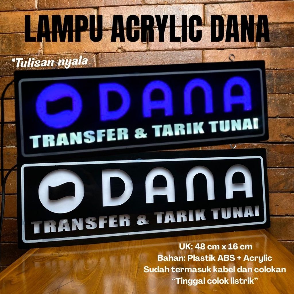Lampu Neon Sign / Neon Box Penanda Dana (LAMPU YA KAK, BUKAN JASA TOP UP) / Penanda Jasa Top Up Dana