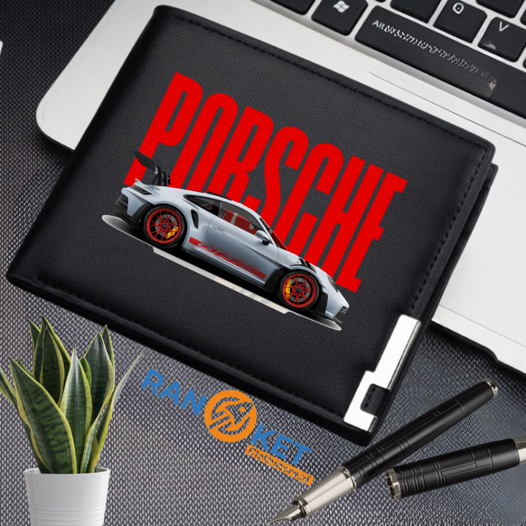 Dompet Anak Mobil Porsche I Dompet Lipat Anak Pria Mobil Porsche I Dompet Kulit Anak Sintentis