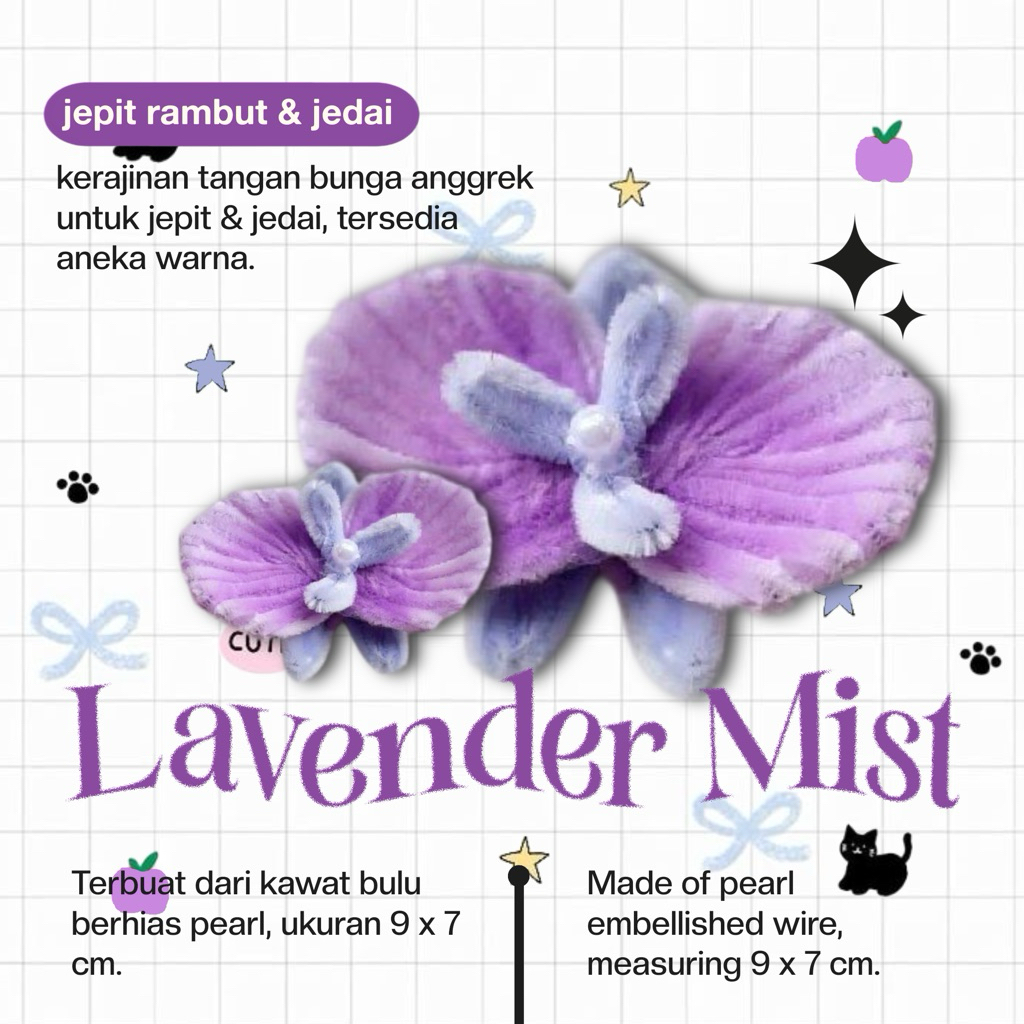 Jepit rambut lavender mist