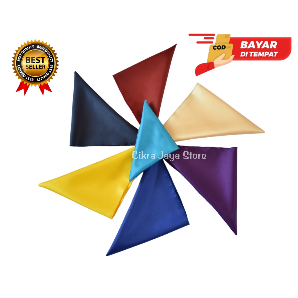 Syal Slayer Segitiga Polos Manasik Bisa Bordir Nama