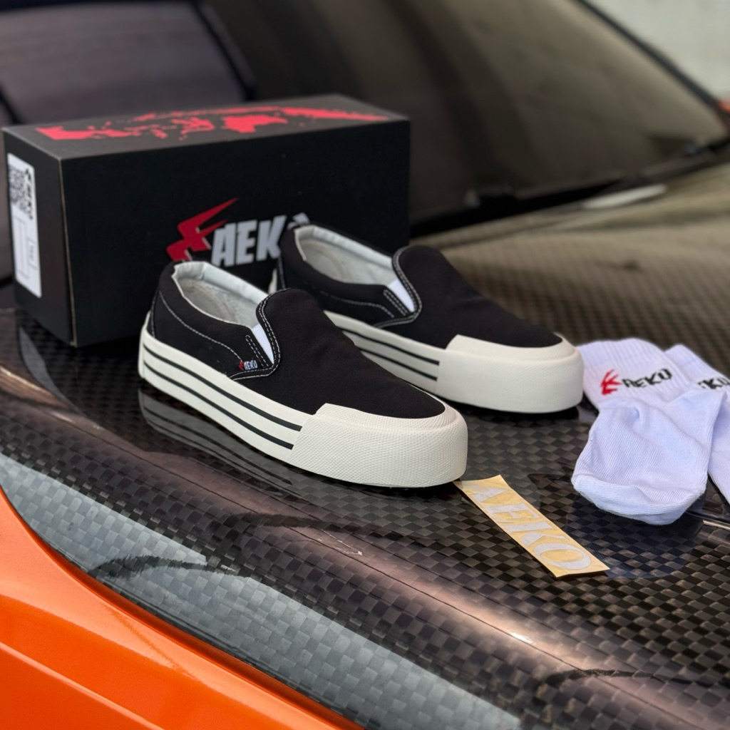 Sepatu slip on Aeko viteg pria Wanita couple made in indonesia