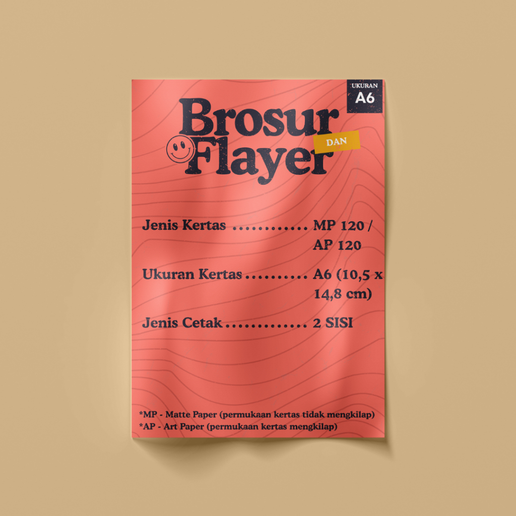 

Brosur Flyer Leaflet A6 2 Sisi Bolak Balik Bisa Cetak Satuan - Custom Desain