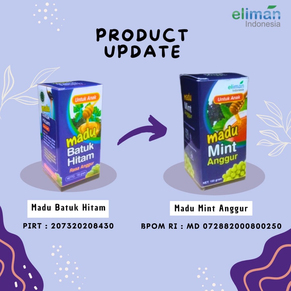 ELIMAN - Madu Batuk Anak Eliman Rasa Anggur 150gr