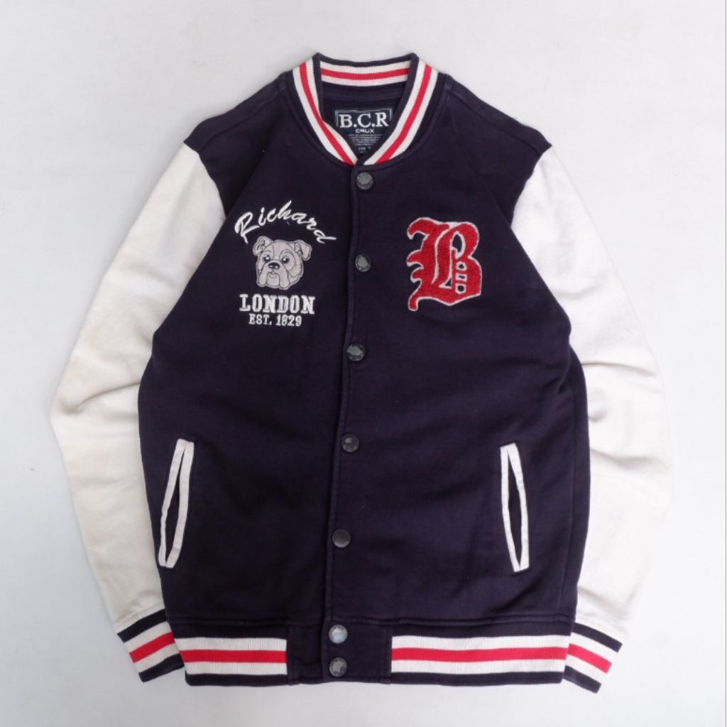 bcr varsity jaket baseball navy