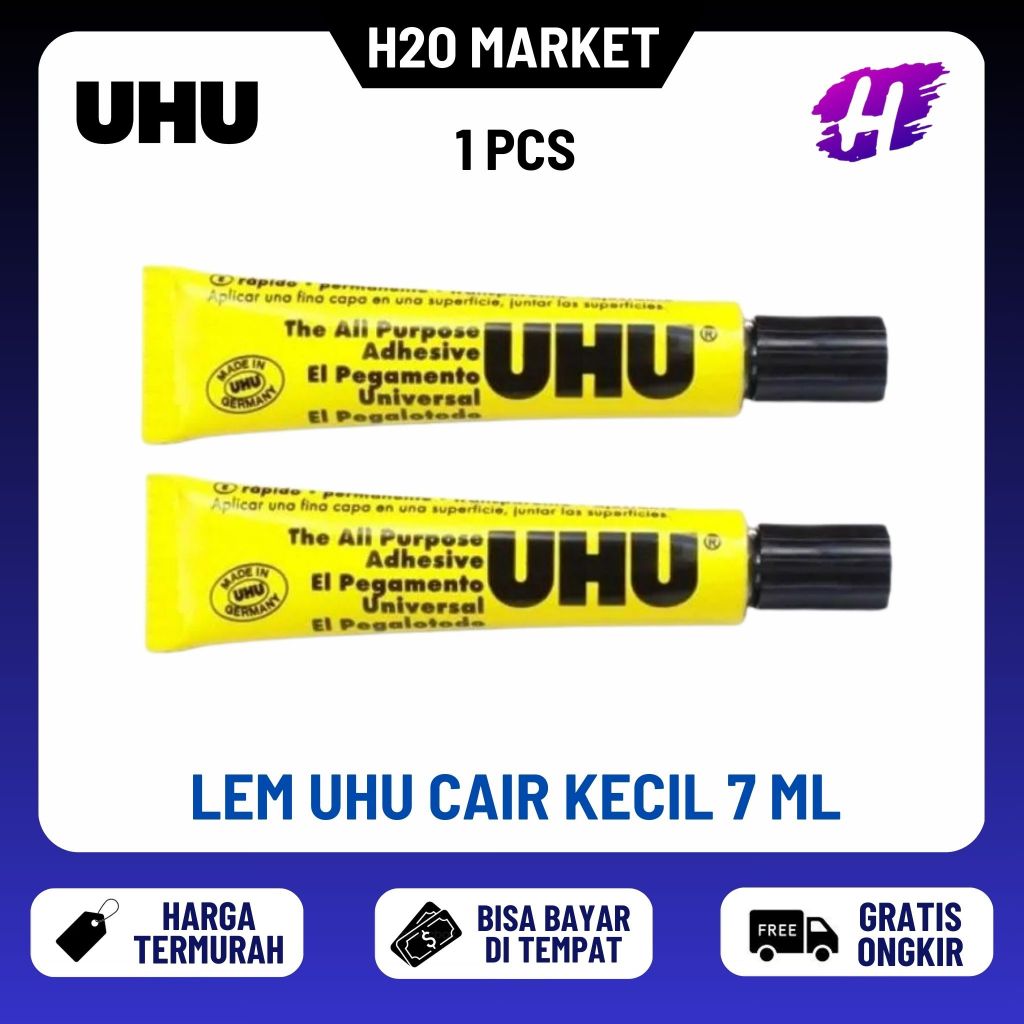 

❤️H2O❤️ Lem UHU Cair Kecil Mini 7 ml Original (1 PCS)