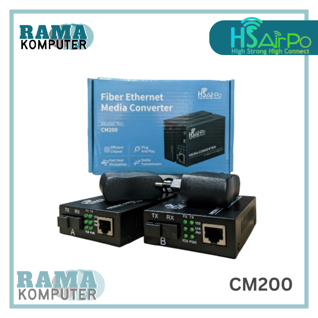 HS AIRPO HTB 3100 10/100 CM200 SINGLE MODE MEDIA CONVERTER