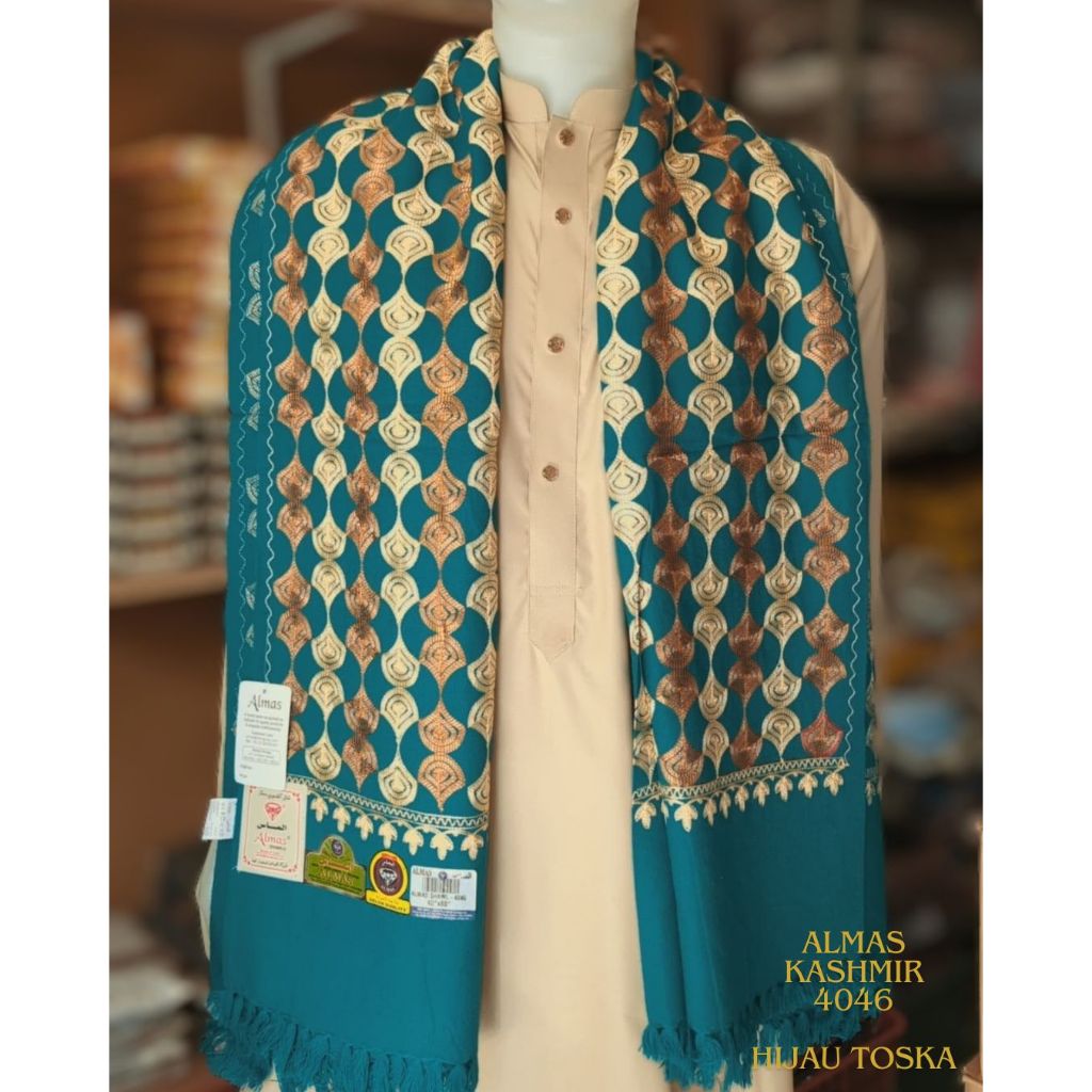 Sorban Almas Kashmiri 4046 Jahit Timbul