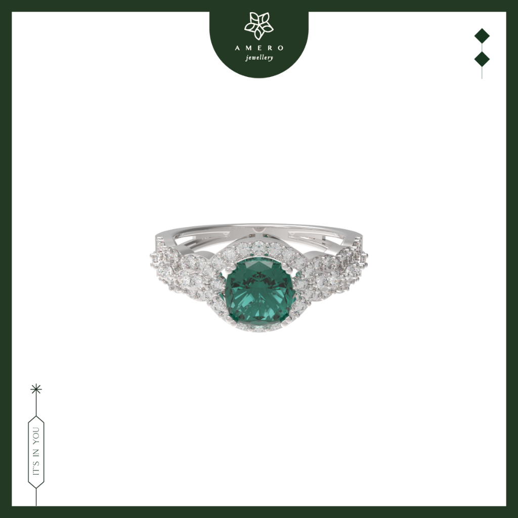 Cincin Emas White Gold 17K Morraine MR-50 Amero Jewellery