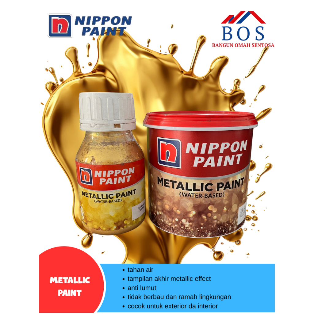 NIPPON PAINT Metalic paint real gold, cat emas