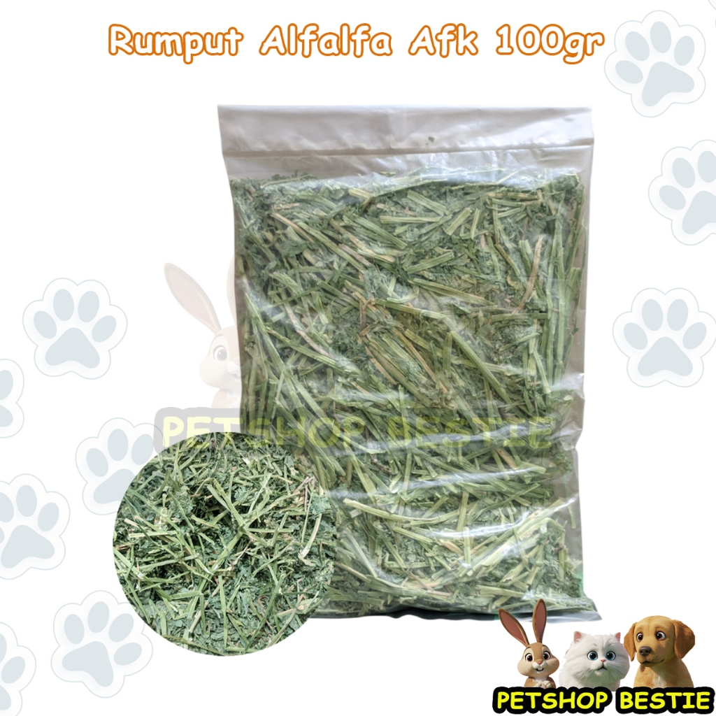 Makanan Kelinci ALFALFA HAY 100gr Afk "Alfalfa King" Afk Alfalfa 100gr