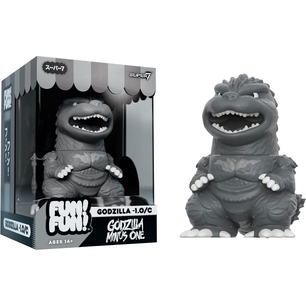 Super7 Fun Fun Toho Godzilla Minus One (Grayscale) Vinyl Figure - 5" Toho Godzilla Action Figure Kai