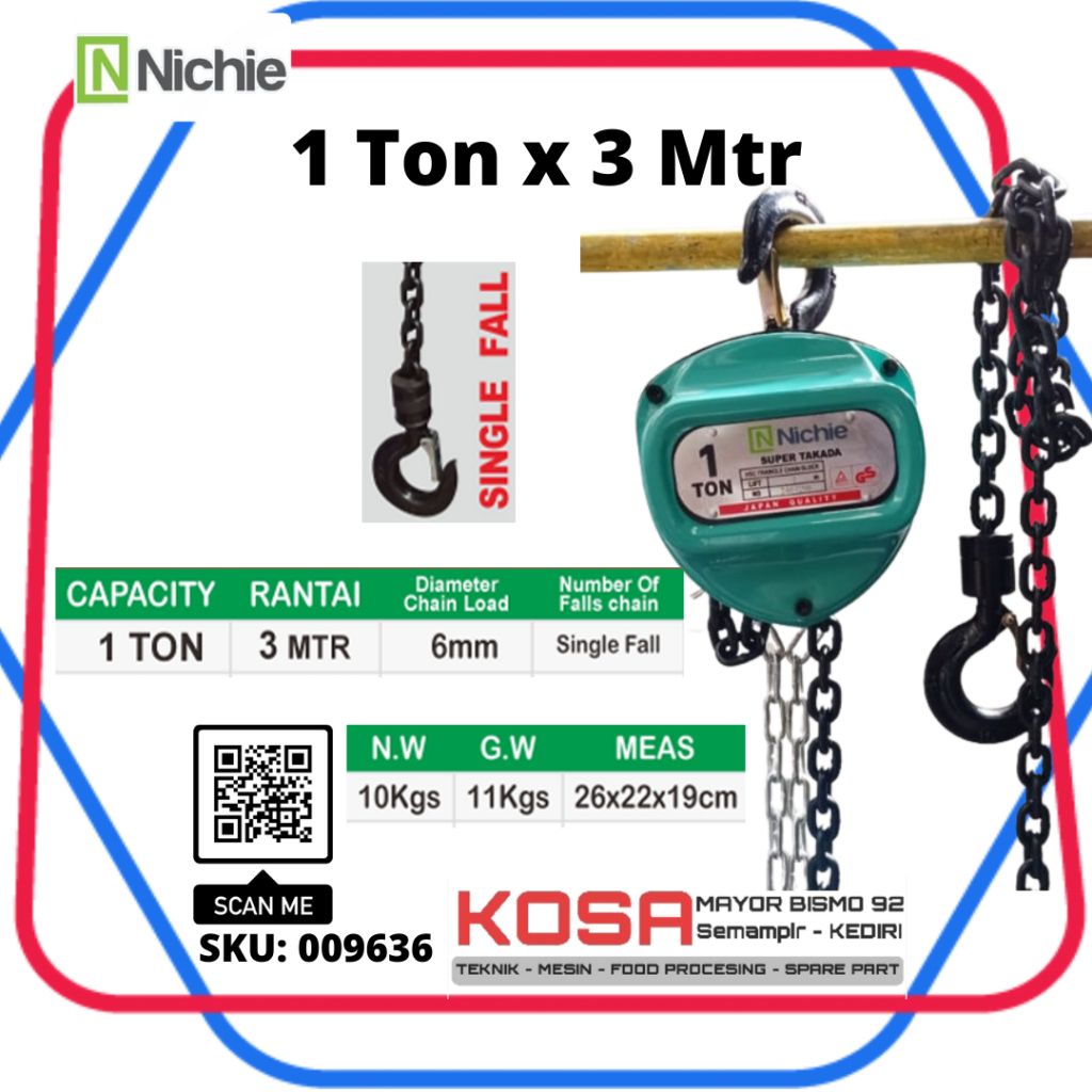 NICHIE KATROL CHAIN BLOCK PREMIUM