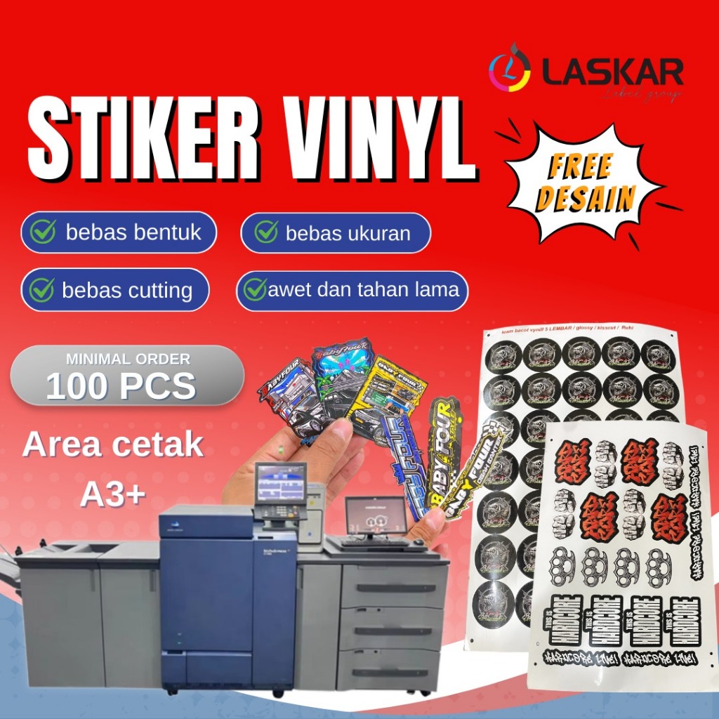 

costume stiker costum logo satuan sticker cutting jualan waterproof vinyl