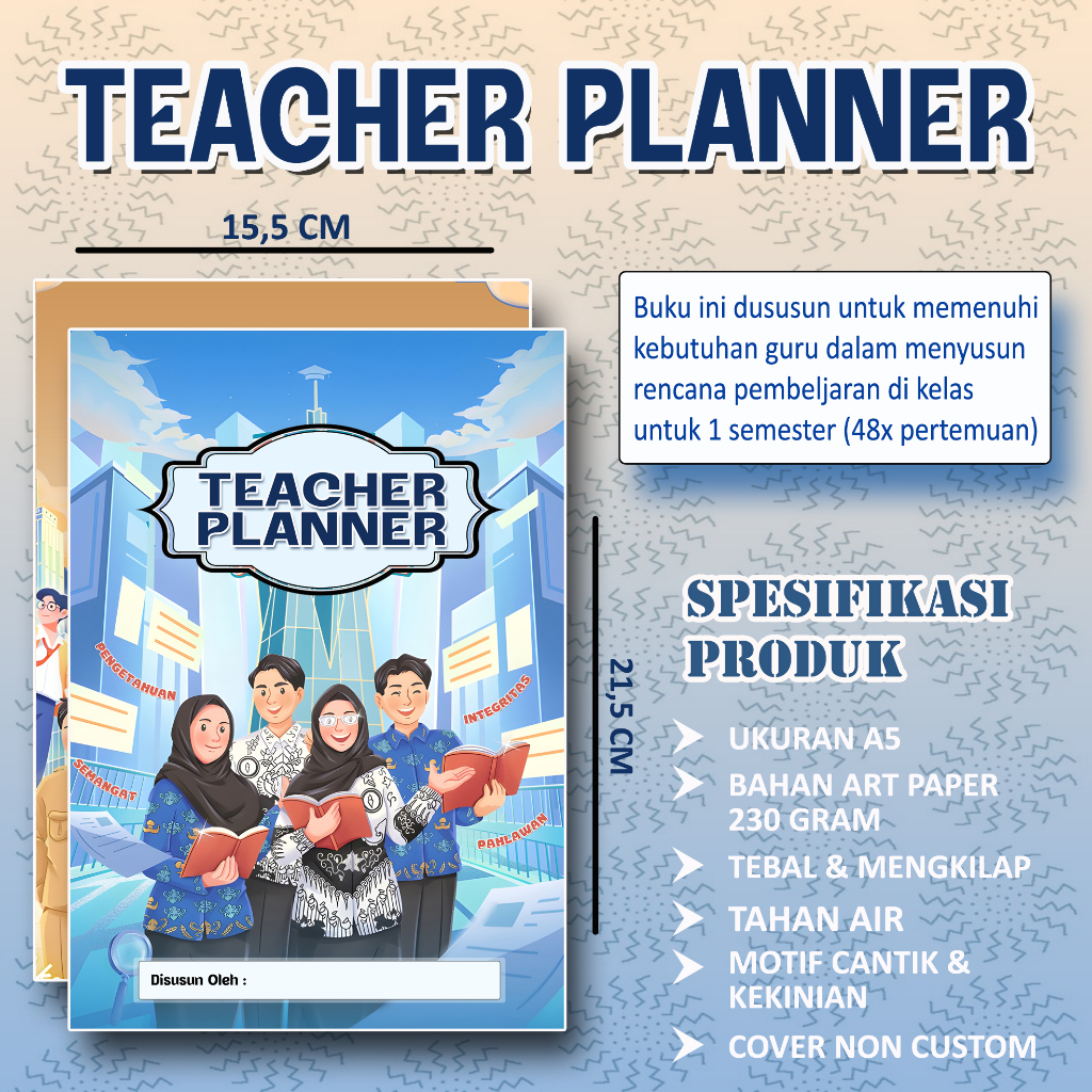 

BUKU TEACHER PLANNER MOTIF GURU BY GRAFISTETIK